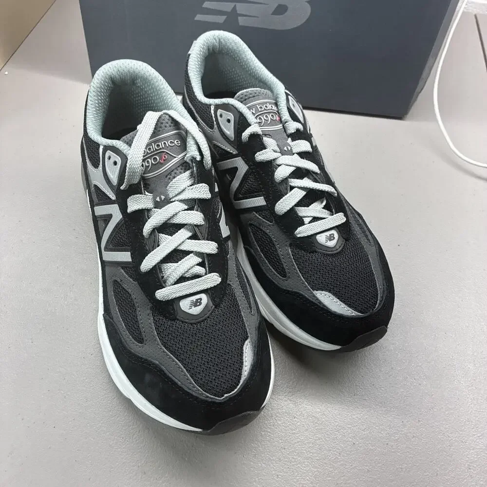 New Balance 990 V6 Black White GC990BK6 GS Size 7Y New Classic Casual With Box